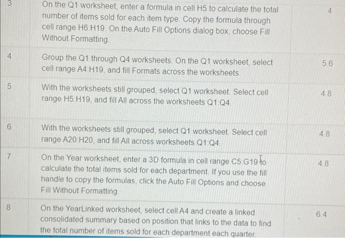 In cell c4 of the q1 worksheet