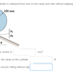 The solid homogeneous cylinder is released from rest